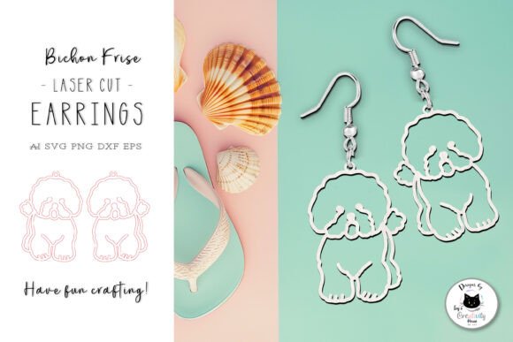 Bichon Frise Dog Earrings Laser Cut File Review