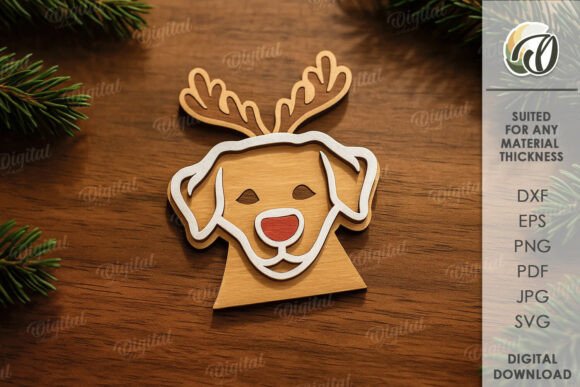 Christmas Dog Tiered Tray Decor Laser Review