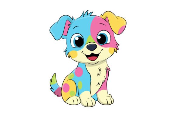 Cute Colorful Cartoon Puppy Clipart Review