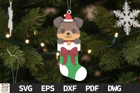 Dog in Christmas Stocking SVG Review