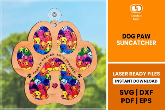 Dog Paw Suncatcher SVG Review