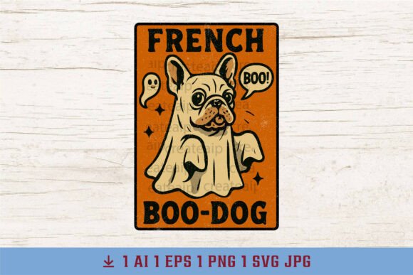 French Boo-dog Halloween PNG Review