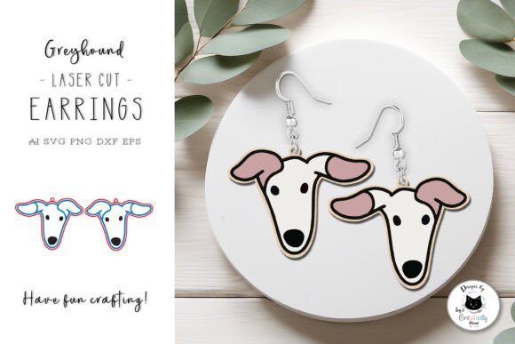 Greyhound Dog Laser Cut Earrings SVG Review