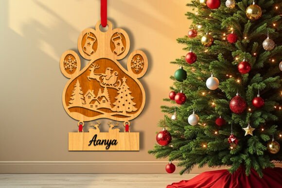 Laser Cut Christmas Dog Paw Name Sign Review