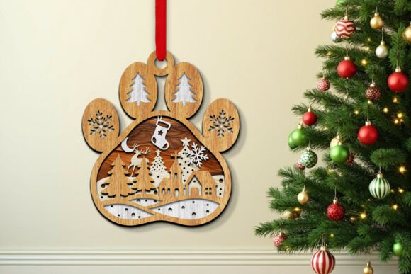 Laser Cut Christmas Dog Paw Ornaments Review