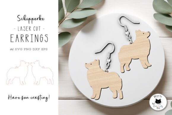 Schipperke Dog Earrings Laser Cut Design Review